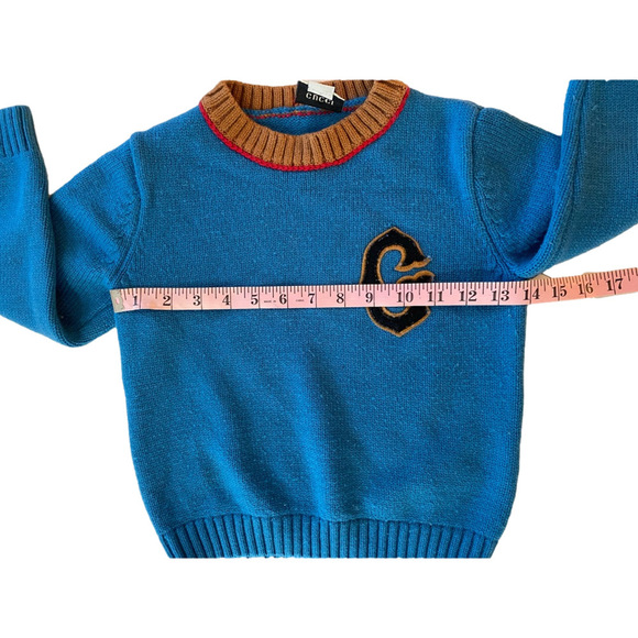 GUCCI 🇮🇹 knit sweater 🇮🇹made in Italy 🇮🇹 💯 Wool  🇮🇹Youth Small - Picture 7 of 12